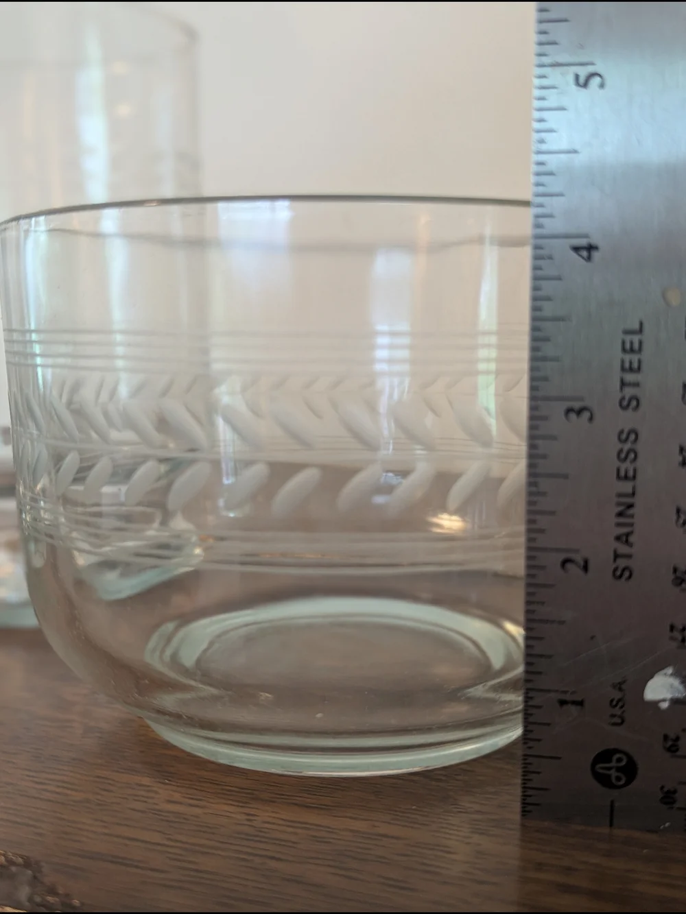 Curated Clear Etched Glass Drinkware Set For Your Bar